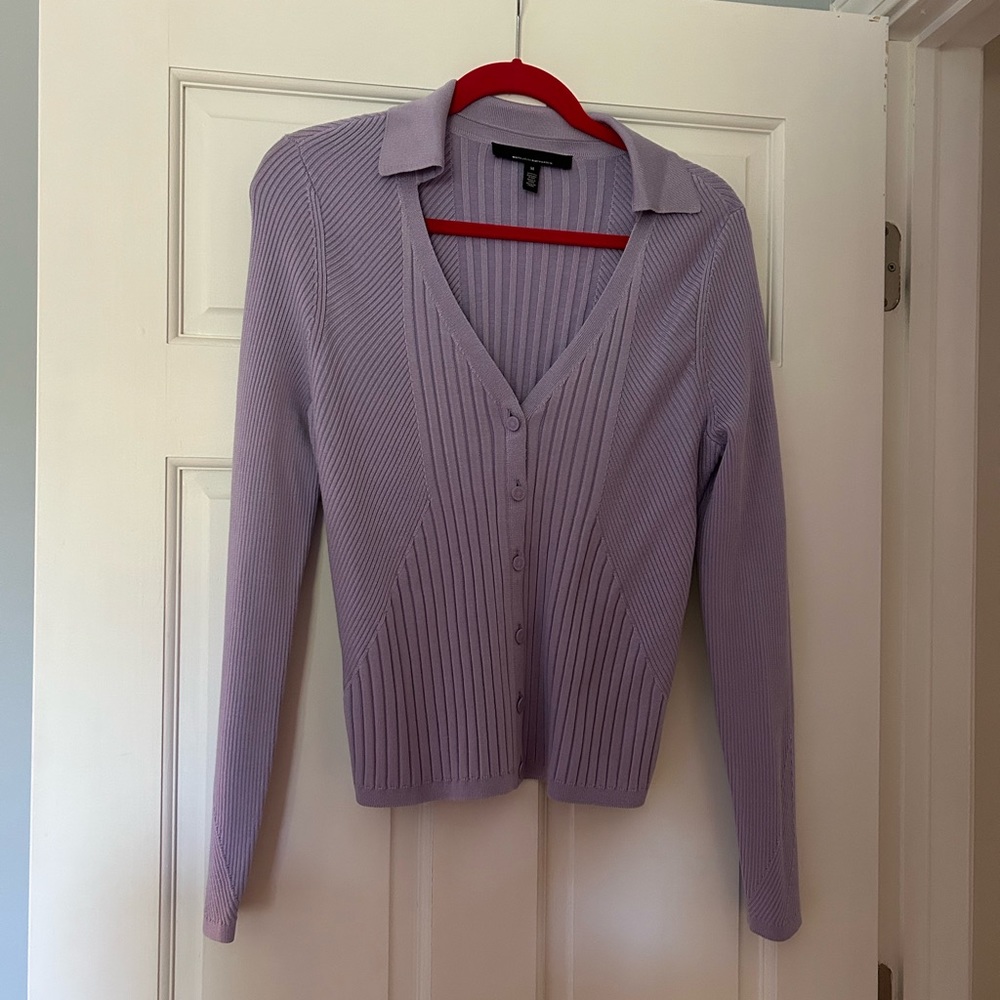 White House, Black Market Purple Button Up Blouse